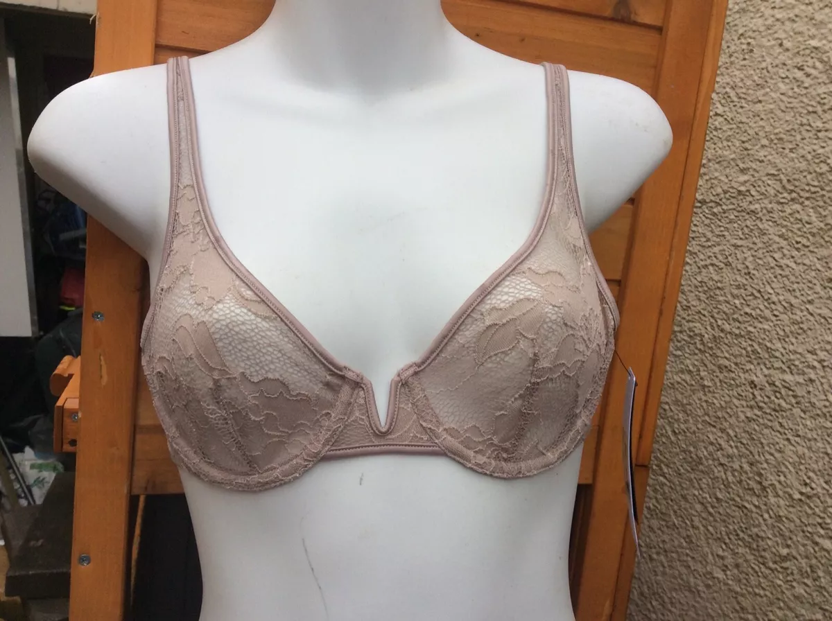 NEW CALVIN KLEIN UNDERWIRED BALCONETTE SEMI SHEER STRETCHY LACE