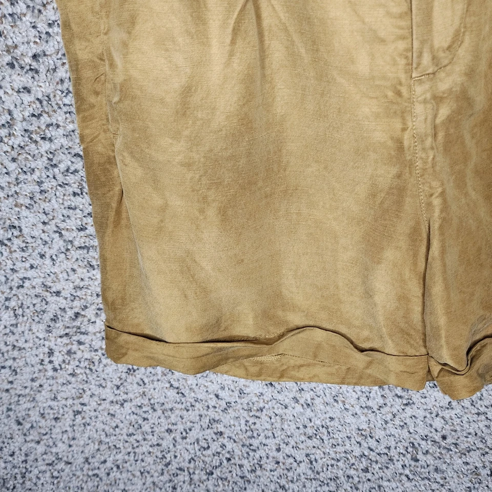 Pantalones Cortos Scotch & Soda Para Mujer Grandes Mezcla de Lino Puños Concha de Coco Informales Foto 4 de 4