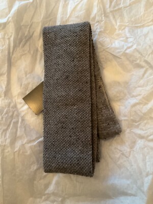 NEW Gianfranco FERRE Grey 100% Wool Knit Skinny Tie Made In Italy - 2.5 W x 55 L