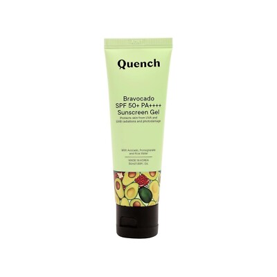 QUENCH Bravocado Sunscreen SPF 50+ PA++++| Korean Sunscreen, 15ml