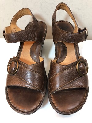 Born Leather Slide Sandals Brown Buckle Strap Hand Crafted Mens 10 EU 42 W6032 Born | Shoes | Born Shoes Size 8 Men Leather Is In Great  main image 3
