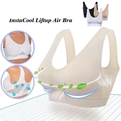 Womens Breathable Cool Liftup Bra Large Size Comfortable Mesh Sports Yoga Bra * - Bild 5 von 20
