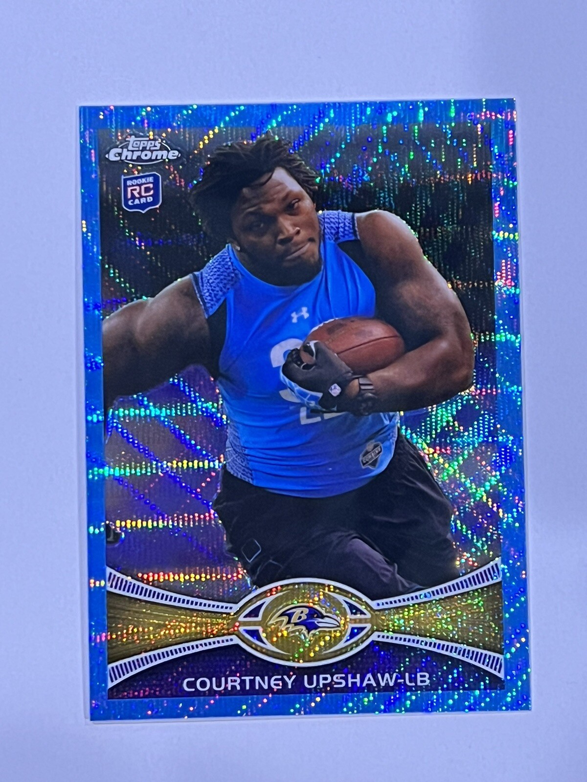 Courtney Upshaw Topps Chrome #71 Blue Wave Refractor
