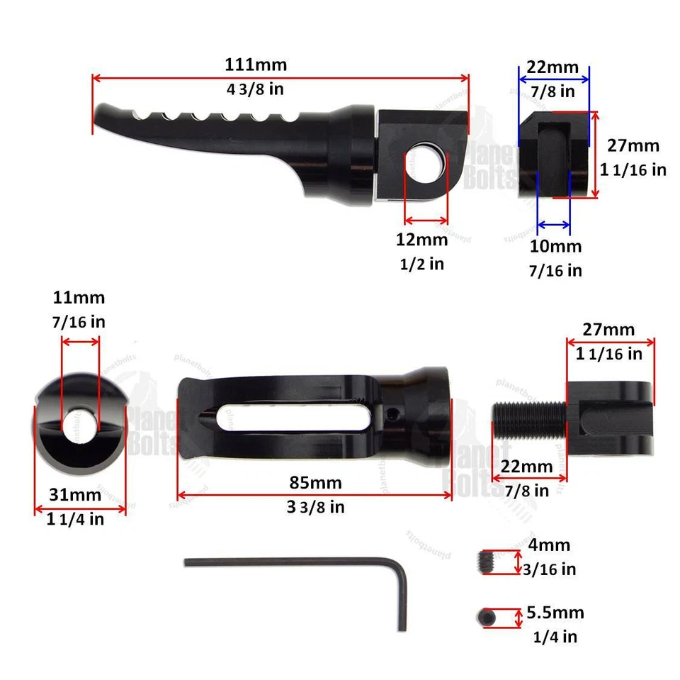 Передняя ножная опора GP черная для Kawasaki Ninja ZX EX задний комплект опора для водителя основная - Изображение 2 из 2