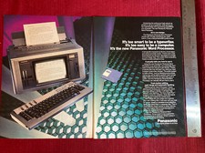 Panasonic Word Processor 2-page 1988 Print Ad - Great To Frame!