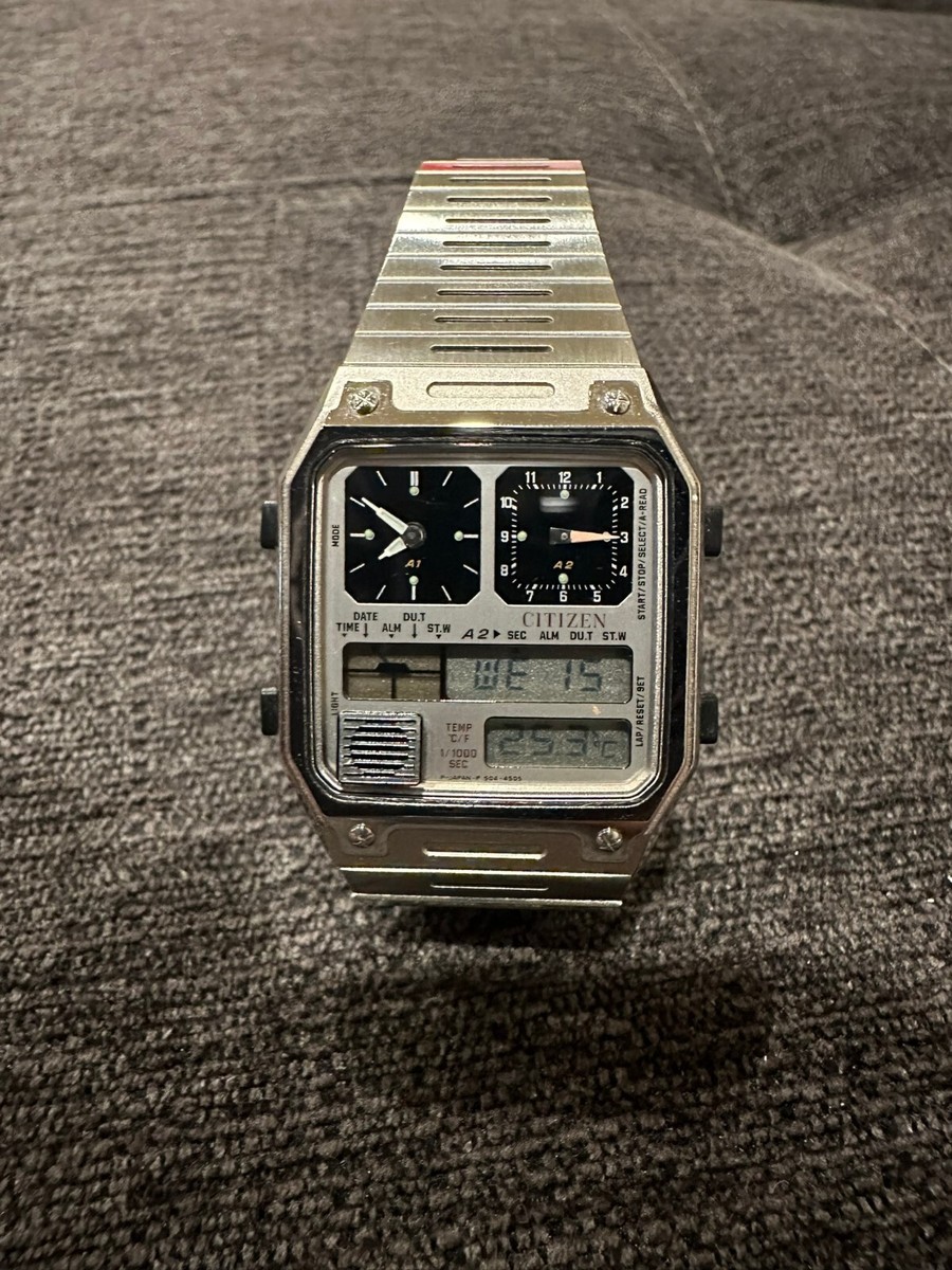 CITIZEN ANA-DEGI TEMP 腕時計 8989-S116864 CITIZEN ANA-DEGI TEMP 8989-S116864 Black Dial quartz Men's