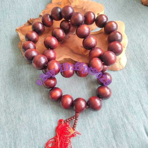 Collana perle grandi Buddha in legno naturale 30 mm * 36 Shaolin tempio monaco benedizione perline - Foto 11 di 14
