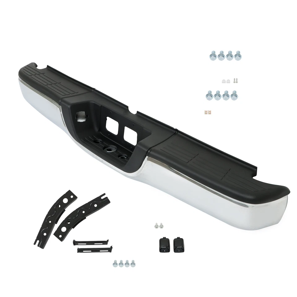 Conjunto completo de parachoques trasero de acero cromado para Toyota Tundra 2000-2005 2006 Foto 4 de 4