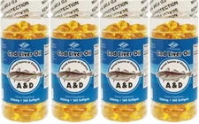  4 bottle Nu-Health Cod Liver Oil  (160 Softgels / Bottle)   20 month supply