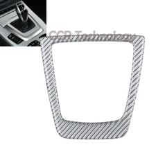 Real Carbon Fiber Silver Auto Gear Shift Knob Trim Panel Cover Fits 09-16 E89 Z4