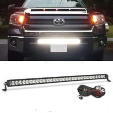 For 14-21 Toyota Tundra 300W 30/33.6" LED Work Light Bar Slim Single Row &Wiring