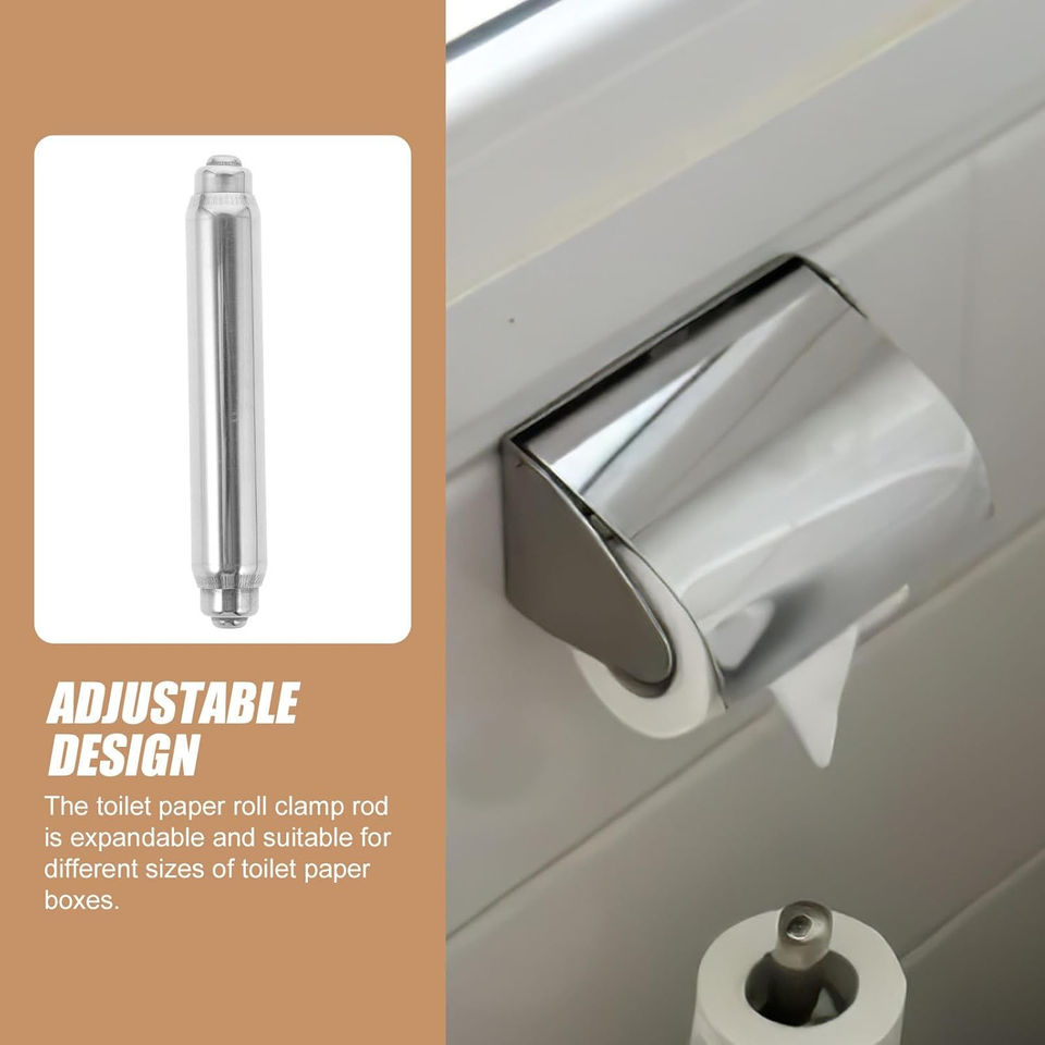 Toilet Paper Holder Roller, Stainless Steel Toilet Paper Spring Rod