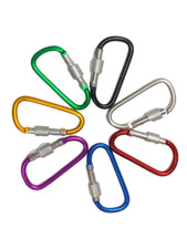 PACK DE 5 GANCHOS UTILITARIOS Cierre Tornillo Clip Anillo D 1.5" Cierre Aluminio Luz Fuerte