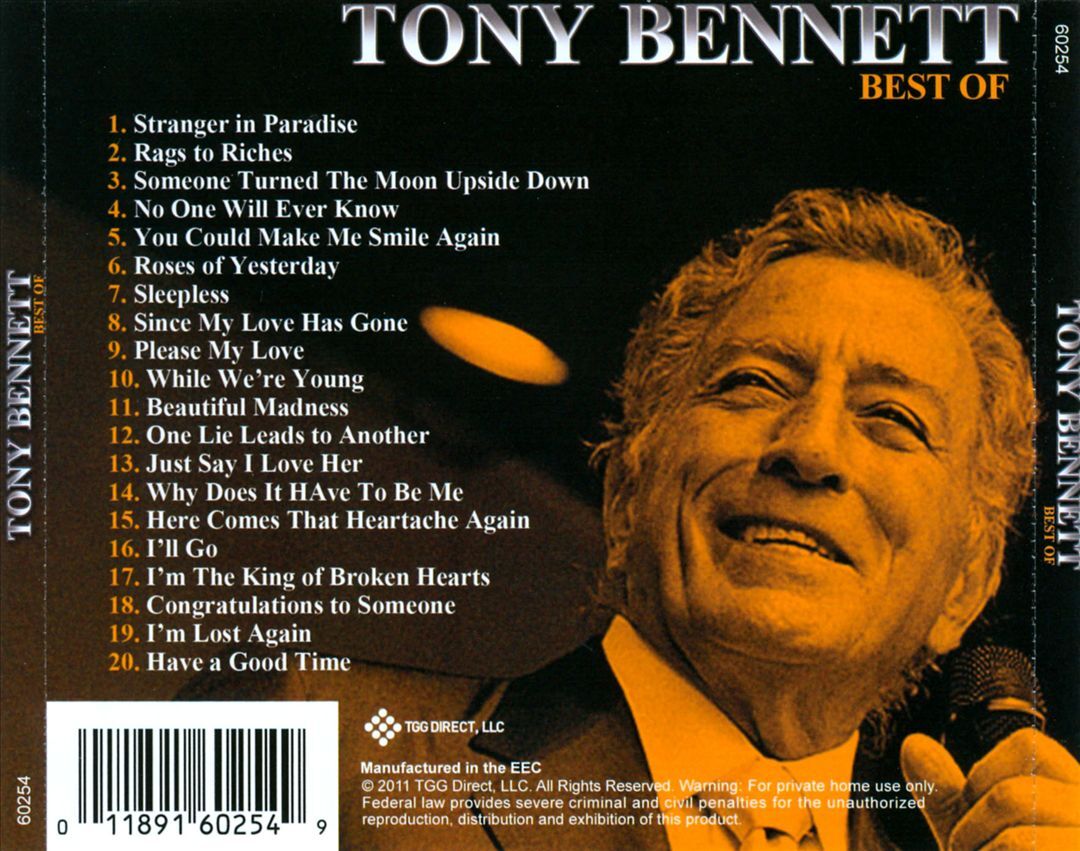 TONY BENNETT BEST OF TONY BENNETT [TGG] NEW CD 11891602549 | eBay