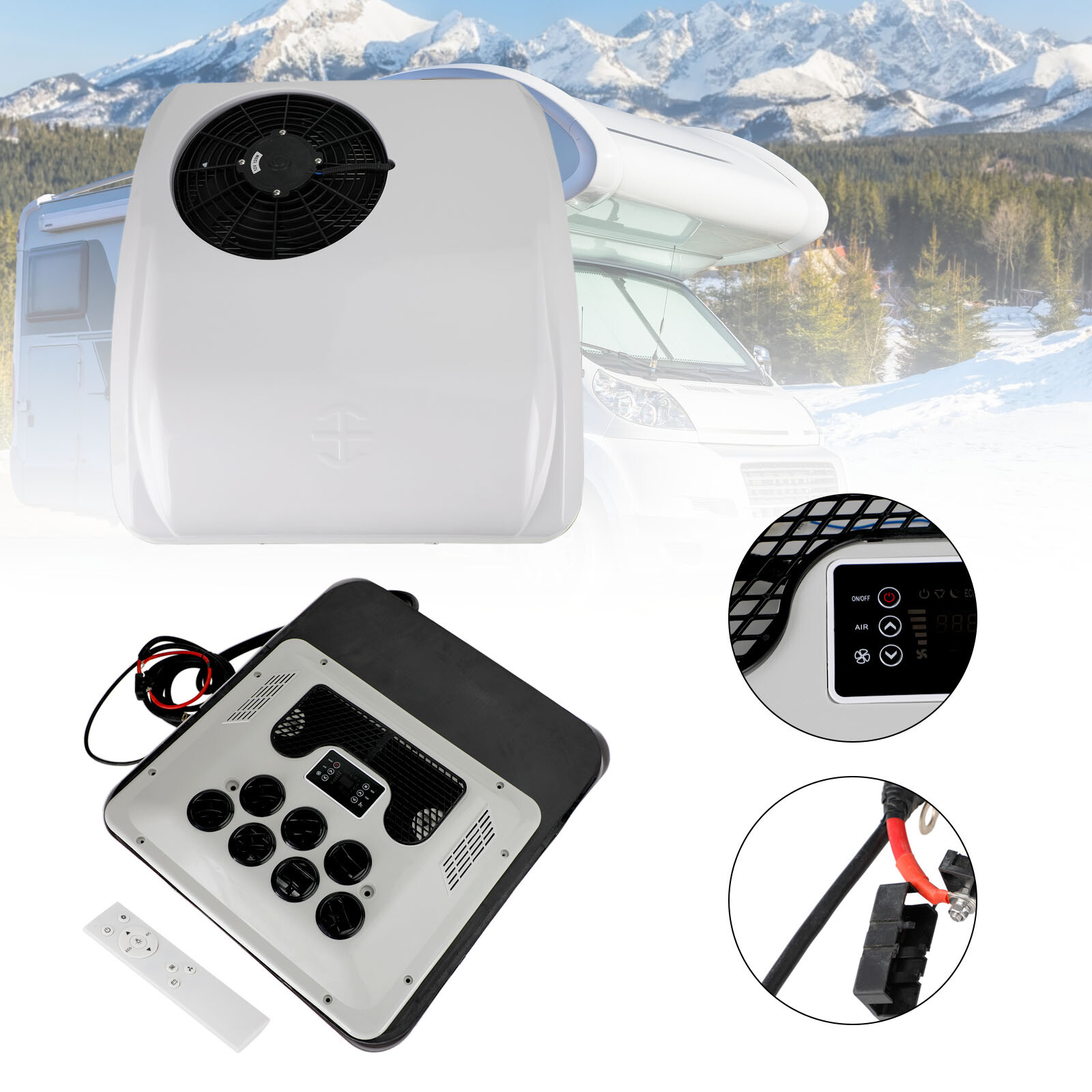 RV Air Conditioner Heat Pump Camper Non-Ducted Rooftop AC Unit Heater/ Cooling US | eBay