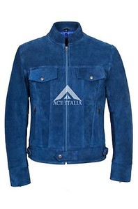 electric blue biker jacket