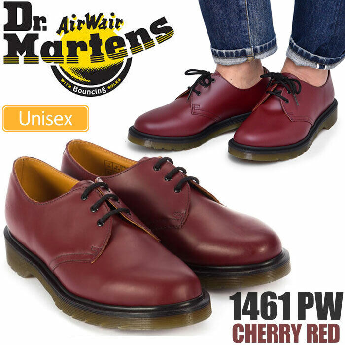 Dr. Martens 1461 PW Cherry Red 3-Eye Classic Leather Shoes Dr. Martens 1461 PW Cherry Red 3-Eye Classic Leather Shoes