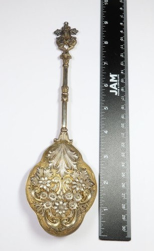 G & S Co. 1905 London Gold Gilded Sterling Silver Repousse Fruit Spoons #50643P - Picture 5 of 5