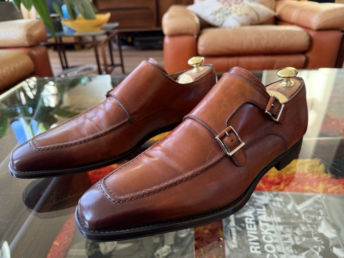 Magnanni Double Monk-Strap Dress Shoes Men USA Sz 10 W  display picture 1