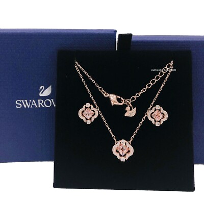 Swarovski Crystal Four Leaf Clover Necklace 18