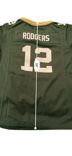 Nike Jersey Aaron Rodgers Green Bay Packers #12 OnField Girls Brand New With Tag - Picture 10 of 11