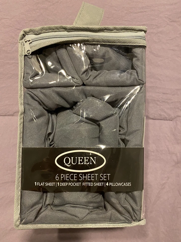 Juegos de sábanas de bolsillo profundo ASHLEY TAYLOR Bamboo Essence / Serie 2000 / 6 piezas nuevos en caja Foto 3 de 3