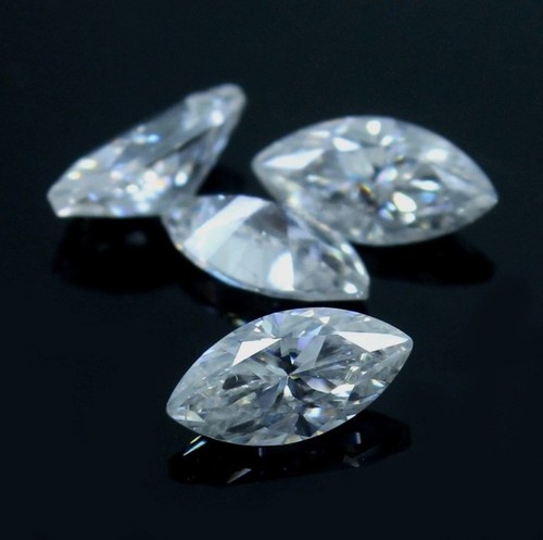 Diamante CVD sfuso IF chiarezza lotto 4 pezzi colore marchesa D 2 x 4 mm certificato - Foto 4 di 7