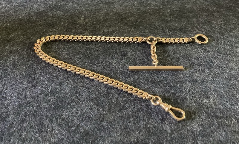 33g 10k gold Scrap or keep Martin Copeland Arrow MC Hallmark Watch Vest Chain 