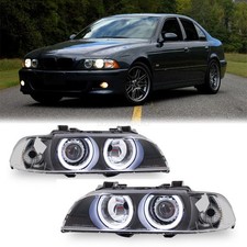 Black Headlights For Bmw E39 525i 530i M5 Lhrh 1996-2003