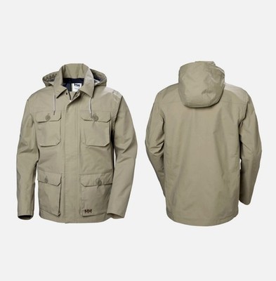 Helly Hansen Authentic Kobe Field Jacket w/ Hood 64036-706 Aluminum (Tan) Men S