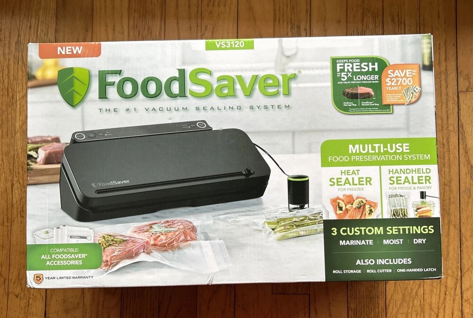 FoodSaver Multi-Use Preservation System Black Premier Dry/Moist/Marinate NIB