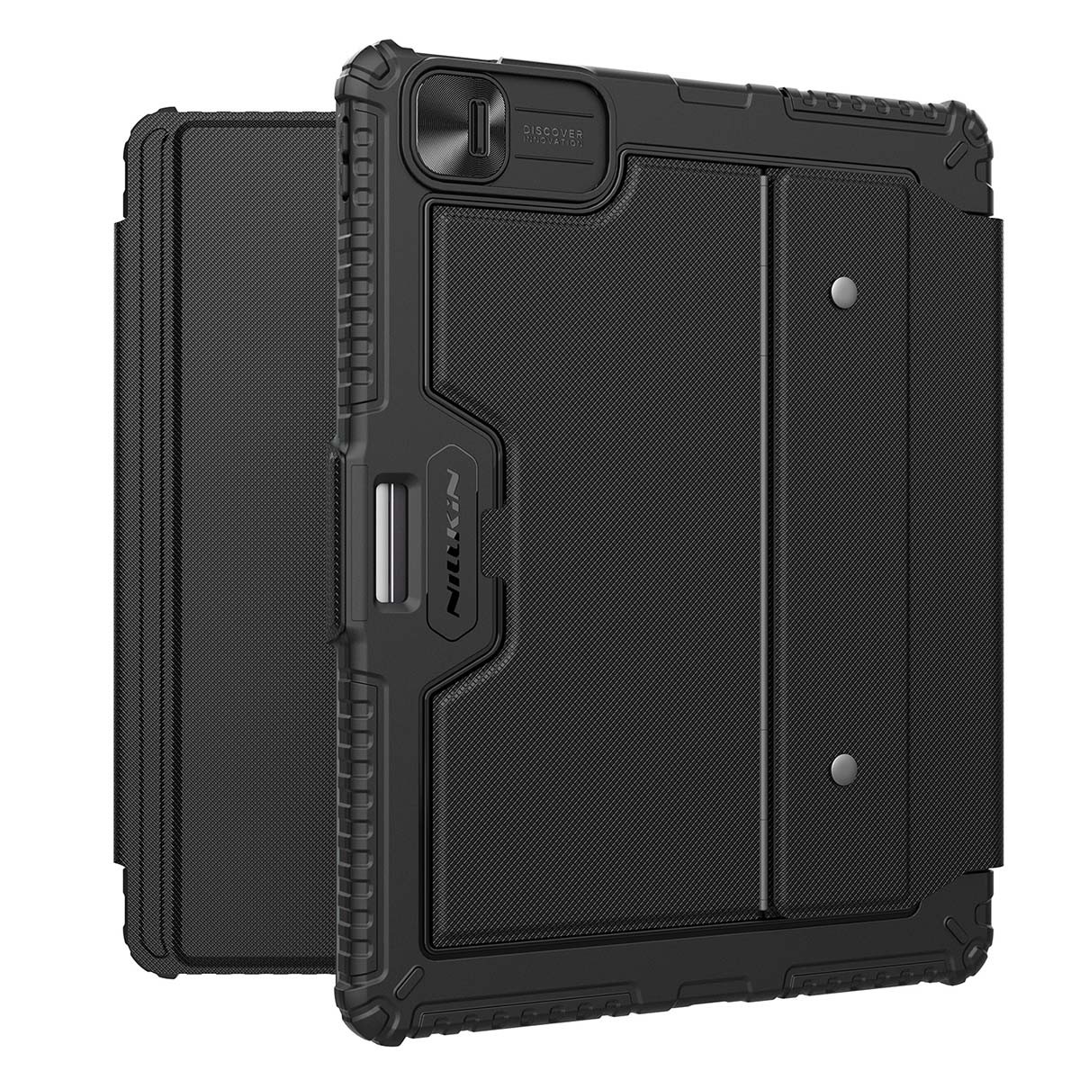 Coque clavier iPad Pro 13 2024 Nillkin avec pare-chocs rétroéclairé noir