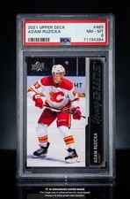 2021-22 Upper Deck #465 - Adam Ruzicka Young Guns Calgary Flames PSA 8