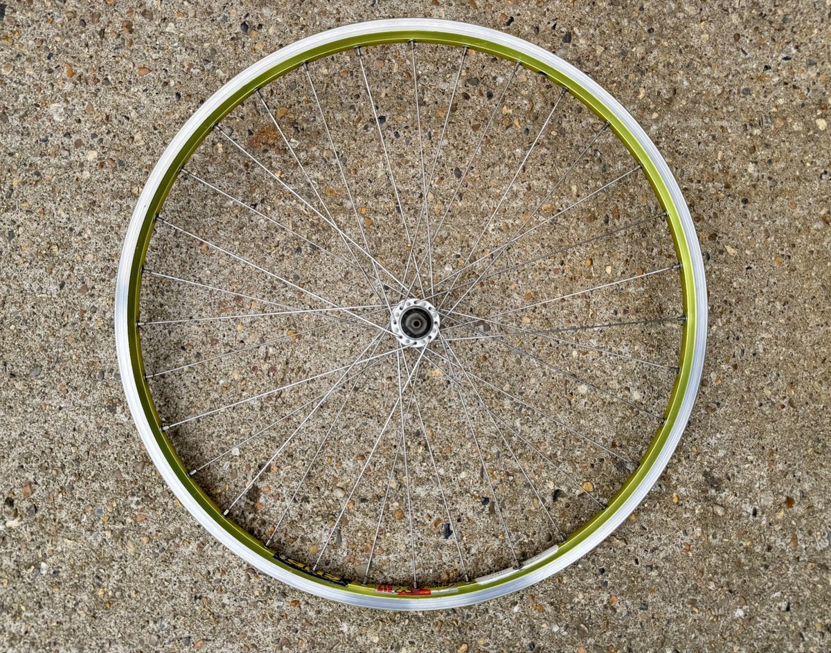 MAVIC X517 × DEORE XT FH-M750 751 Retro Mavic X517 Citrus 26” 32 Spoke XC MTB Bike Front Wheel