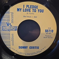 SONNY CURTIS I Pledge My Love To You/Bo-Diddley Bach RARE 1964 Promo 7" VINYL NM