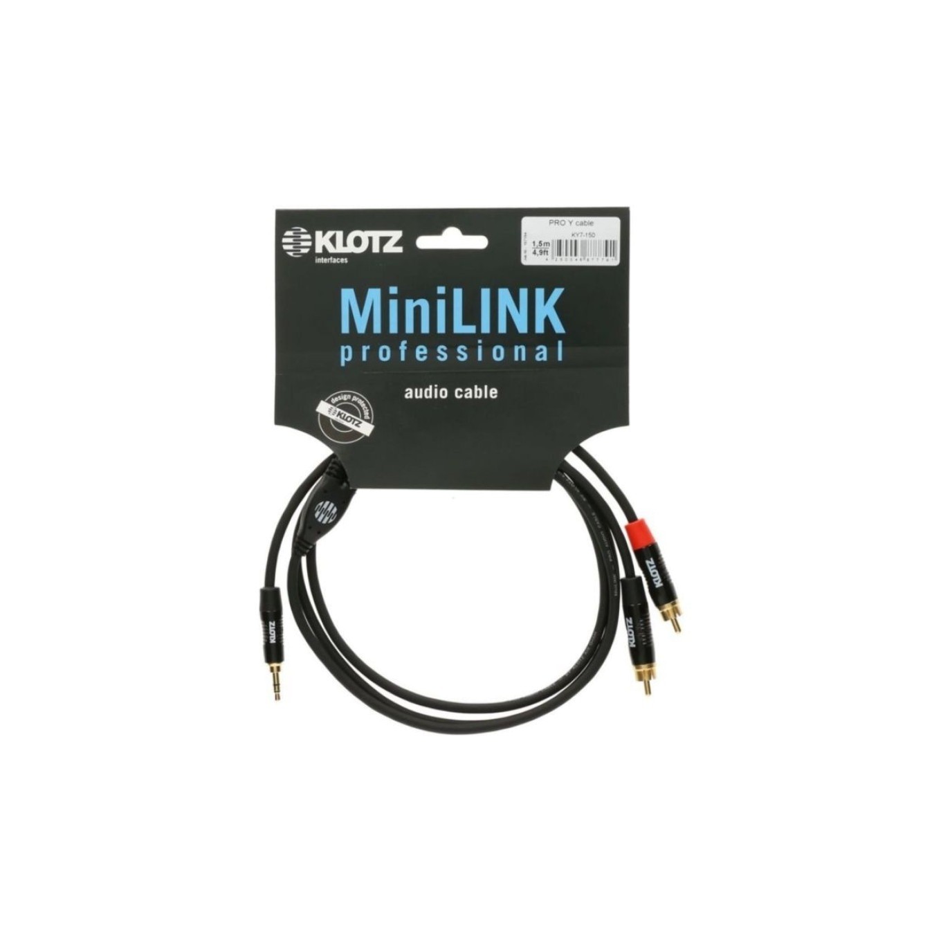 Klotz - Câble Y mini-Jack TRS vers 2x RCA mâles - 1.5m - Image 2