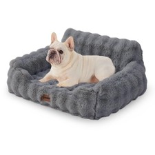 Small Dog Sofa - Orthopedic Cat Sofa Bed for Indoor Cats, Fluffy Faux Fur Dog...