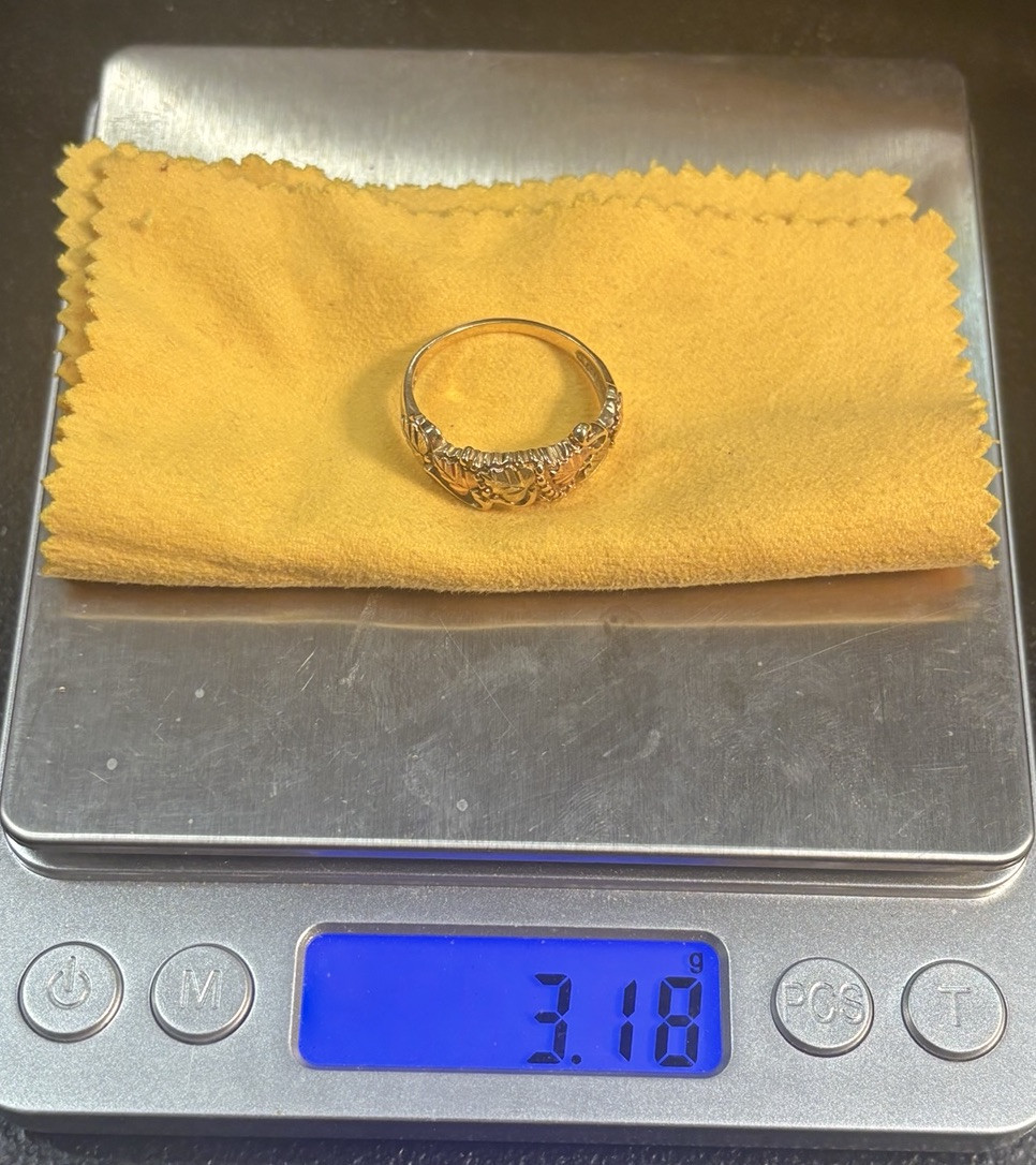 Solid 10k gold Leaf Ring Size 9.5 - image 5