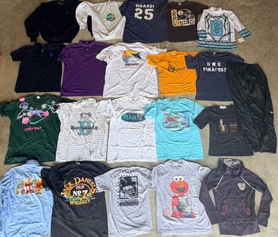 25 pc Lot Vintage 1980s 1990s Shirts & Clothing Polo & MORE - Mixed Brands/Sizes
