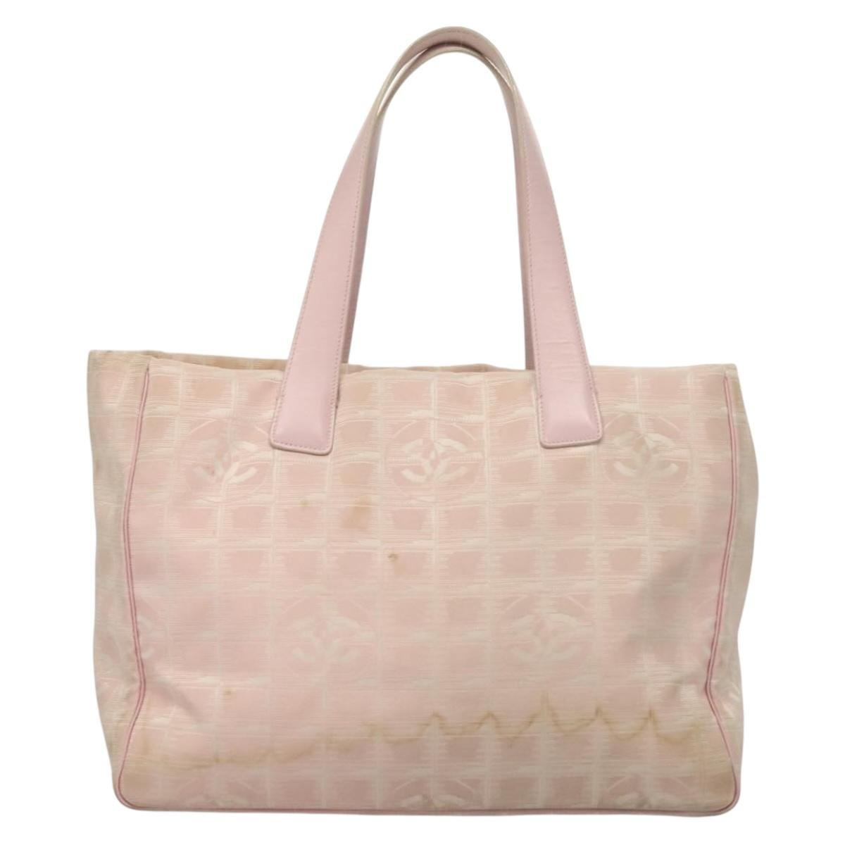 Chanel Authentic Pink Nylon Travel Line Tote Bag