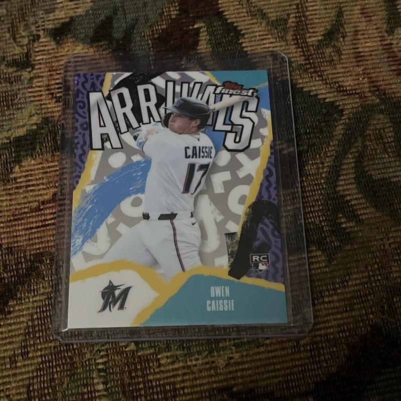 OWEN CAISSIE RC Topps 2026 Finest Arrivals Insert Rookie #A-16 Miami Marlins