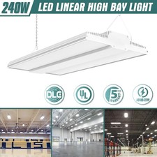 Led Linear High Bay Light, 240W 36000LM 5000K Daylight Warehouse Garage Lighting