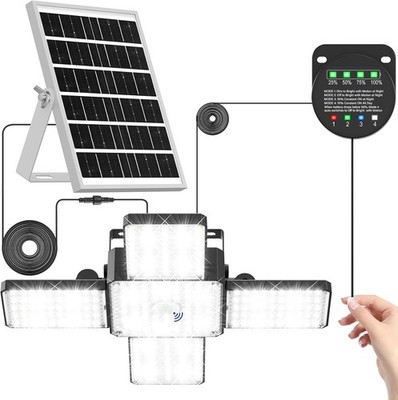 Cybrasc Solar Shed Light Indoor Outdoor 2000LM 268LED Pendant *NEW See Box*