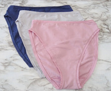 Natori 772346 Bliss Bare Cotton High Cut Brief Panties 3-Pack US Size S