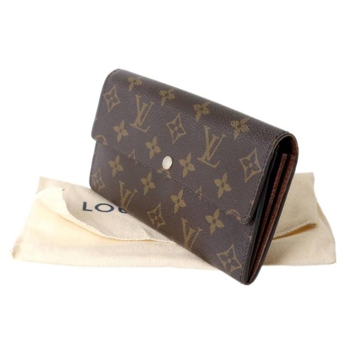 Louis Vuitton Bolt Feuille Sarah Long Wallet Monogram M61734 From Japan