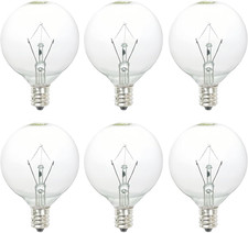 25 Watt Wax Warmer Bulbs,Light Bulbs for Full Size 120 V/E12 Type G B 6 Packs