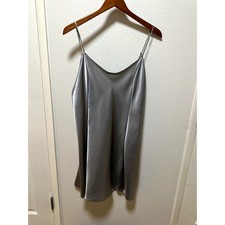 Vintage Secret Treasures Silver Chemise Slip Dress, Size XL
