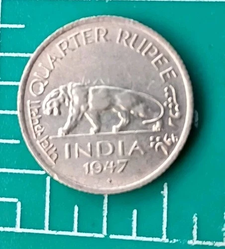 1947 British India Quarter Rupee — photo from the most recent tracked eBay sale
