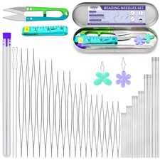 86 Pcs Beading Needle Set, 6 Sizes Big Eye Needles for Silver-86