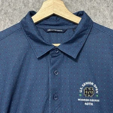 Cutter & Buck Notre Dame Polo Mens XL Blue U.S. Senior Open Warren Course